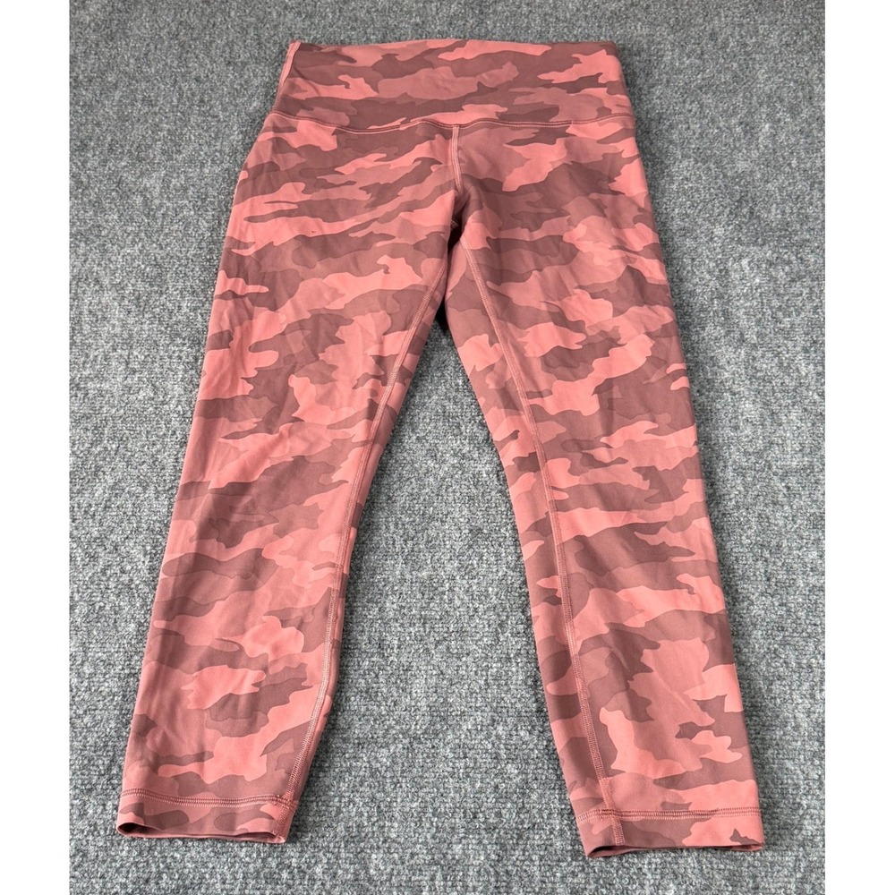 Lululemon‎ Align High-Rise Crop 21 Heritage 365 Camo Brier Rose Leggings Size 8
